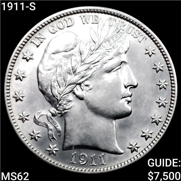 1911-S Barber Half Dollar UNCIRCULATED
