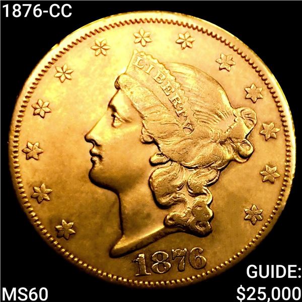 1876-CC $20 Gold Double Eagle UNCIRCULATED