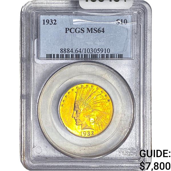 1932 $10 Gold Eagle PCGS MS64