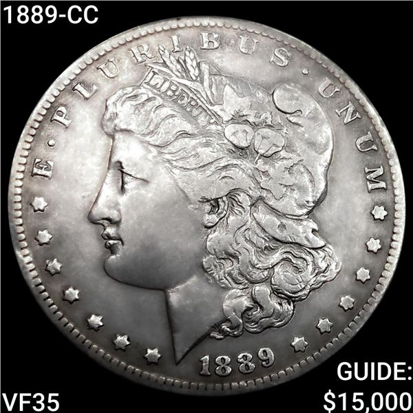 1889-CC Morgan Silver Dollar ABOUT  UNCIRCULATED