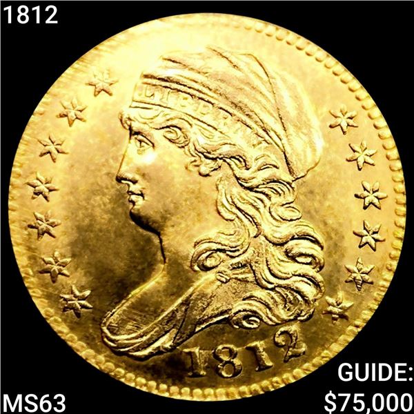 1812 $5 Gold Half Eagle CHOICE BU