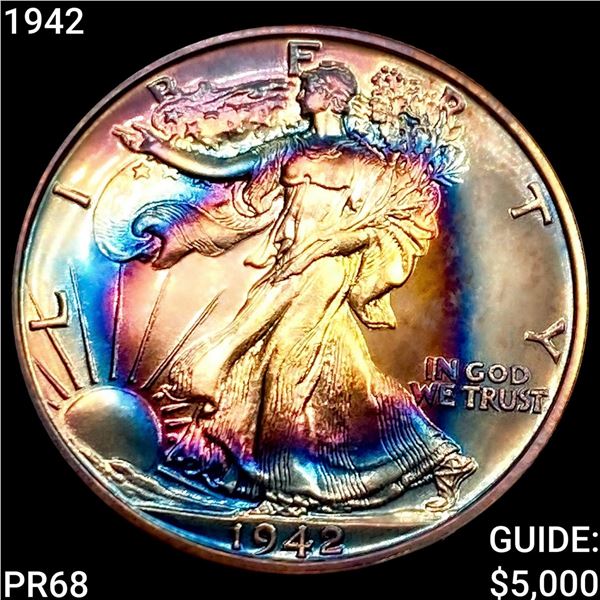 1942 Walking Liberty Half Dollar SUPERB GEM  PROOF