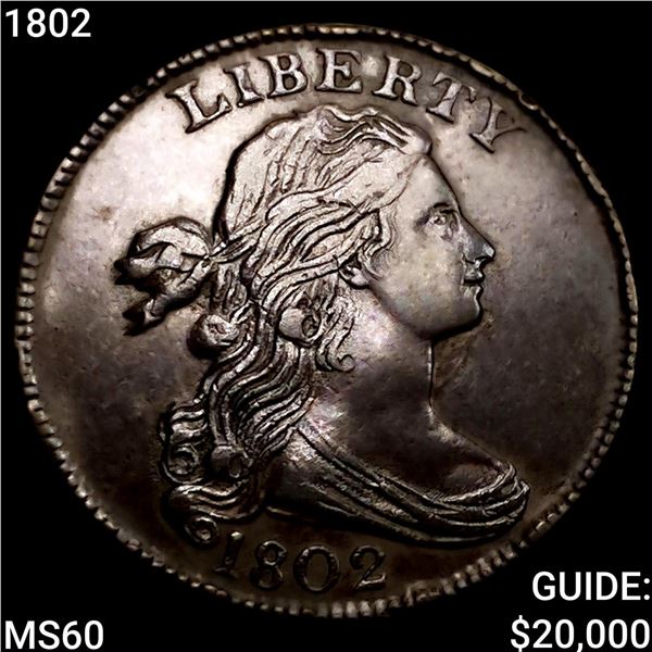 1802 Draped Bust Large Cent UNCIRCULATED