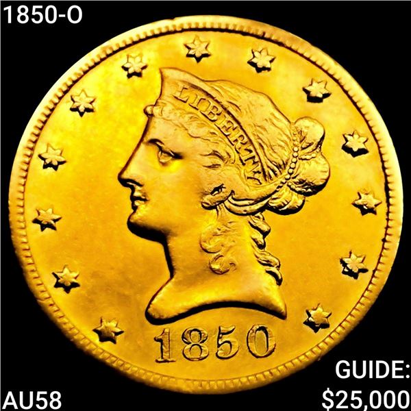1850-O $10 Gold Eagle CHOICE AU