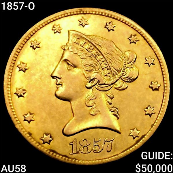 1857-O $10 Gold Eagle CHOICE AU