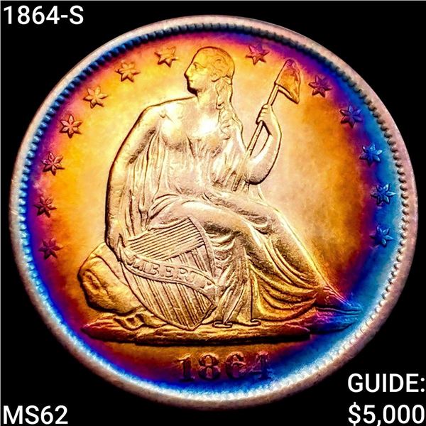 1864-S Seated Liberty Half Dollar  UNCIRCULATED