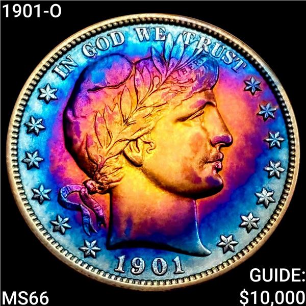 1901-O Barber Half Dollar GEM BU