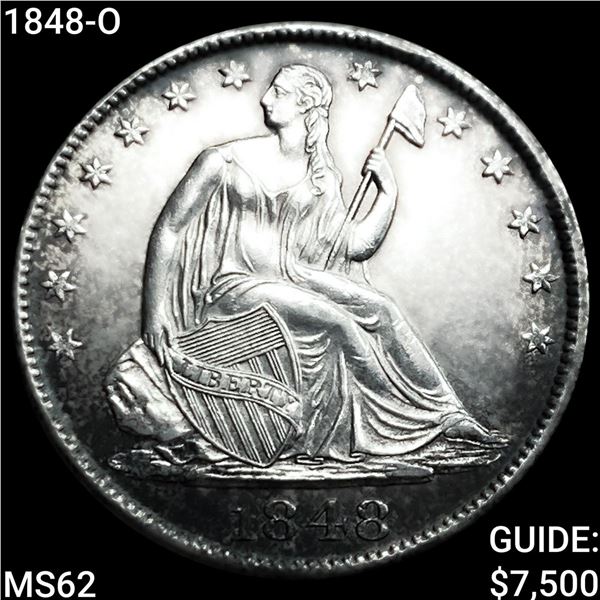1848-O Seated Liberty Half Dollar  UNCIRCULATED