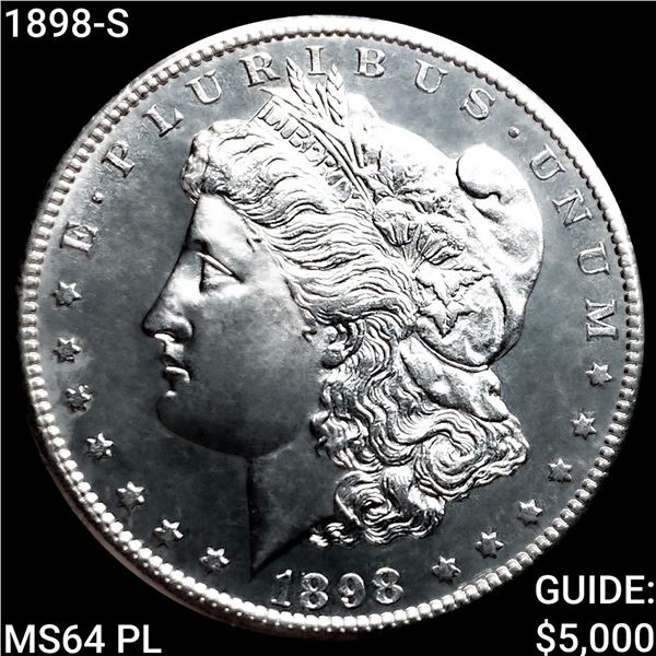 1898-S Morgan Silver Dollar CHOICE BU PL