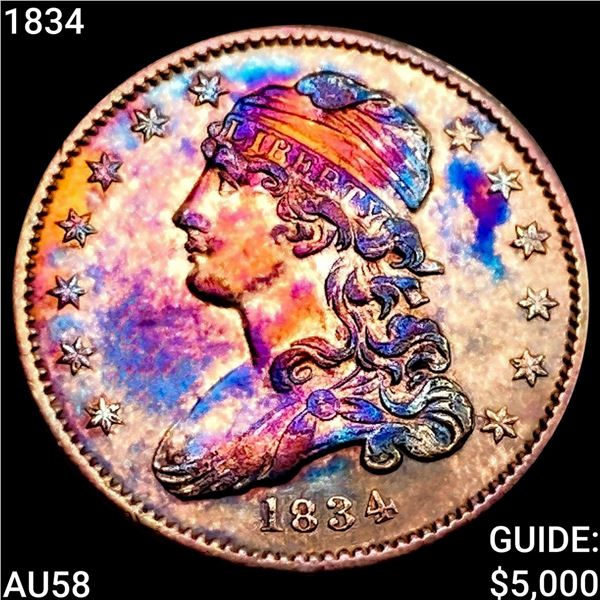 1834 Capped Bust Quarter CHOICE AU