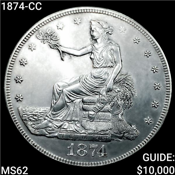 1874-CC Silver Trade Dollar UNCIRCULATED