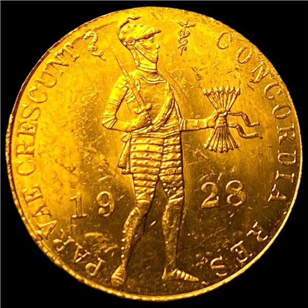1928 Netherlands Gold Ducat .1104oz UNCIRCULATED