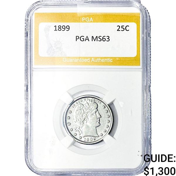 1899 Barber Quarter PGA MS63