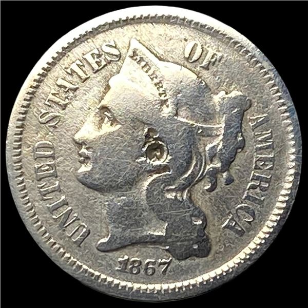 1867 Nickel Three-Cent Piece HIGH GRADE