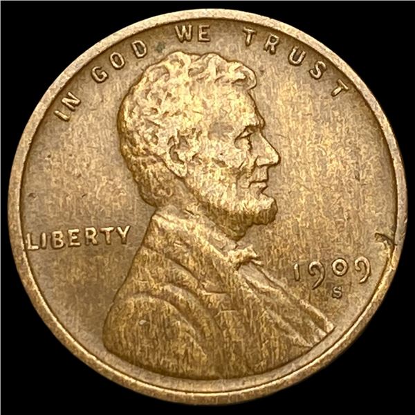 1909-S Lincoln Wheat Cent NEARLY UNCIRCULATED