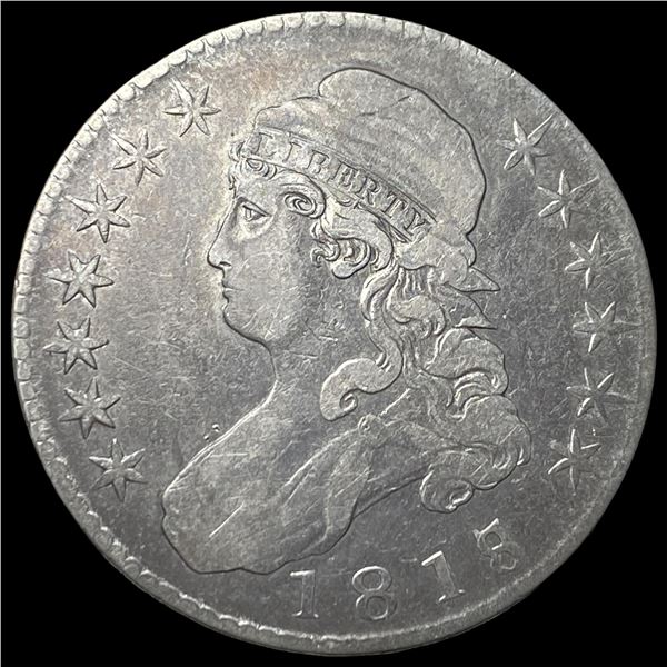 1818/7 Capped Bust Half Dollar ABOUT  UNCIRCULATED
