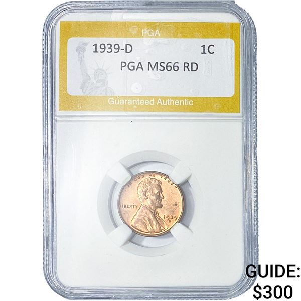 1939-D Wheat Cent PGA MS66 RD