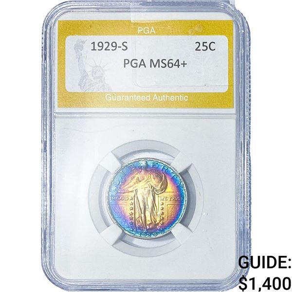 1929-S Standing Liberty Quarter PGA MS64+