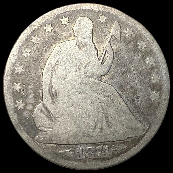 1874 Arrows Seated Liberty Half Dollar NICELY  CIRCULATED