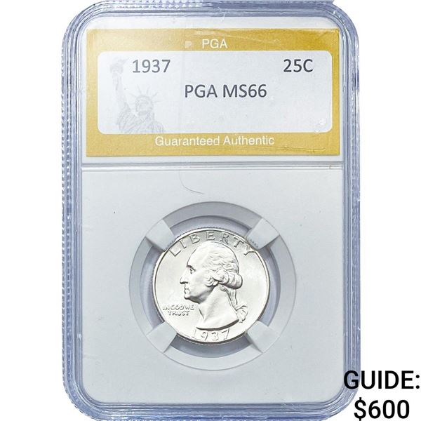 1937 Washington Silver Quarter PGA MS66