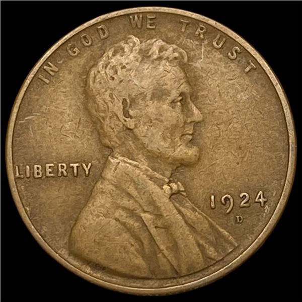 1924-D Lincoln Wheat Cent ABOUT UNCIRCULATED