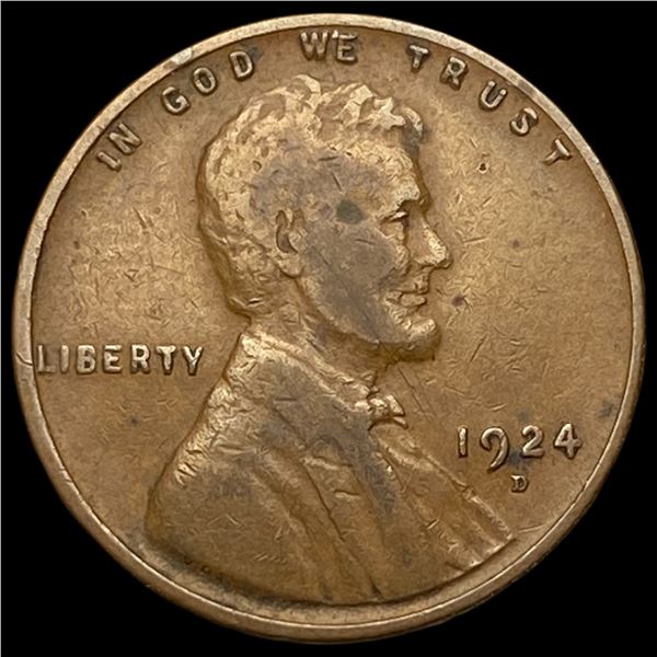 1924-D Lincoln Wheat Cent LIGHTLY CIRCULATED