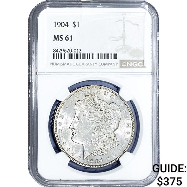 1904 Morgan Silver Dollar NGC MS61