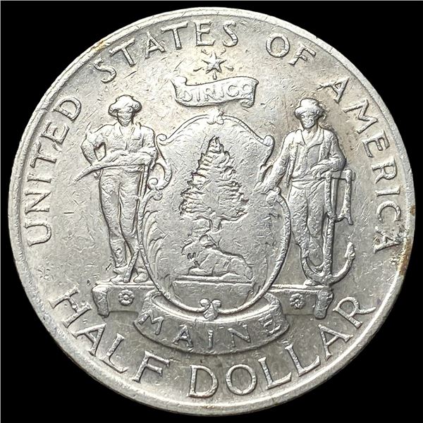 1920 Silver Maine Half Dollar NEARLY  UNCIRCULATED