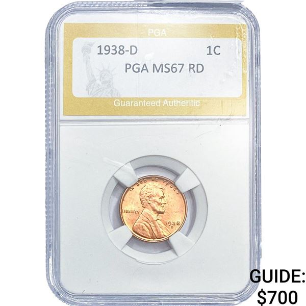 1938-D Wheat Cent PGA MS67 RD