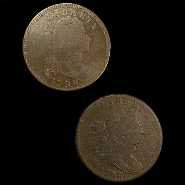 [2]1798 Draped Bust Large Cents HIGH GRADE