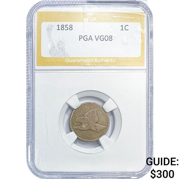 1858 Flying Eagle Cent PGA VG08