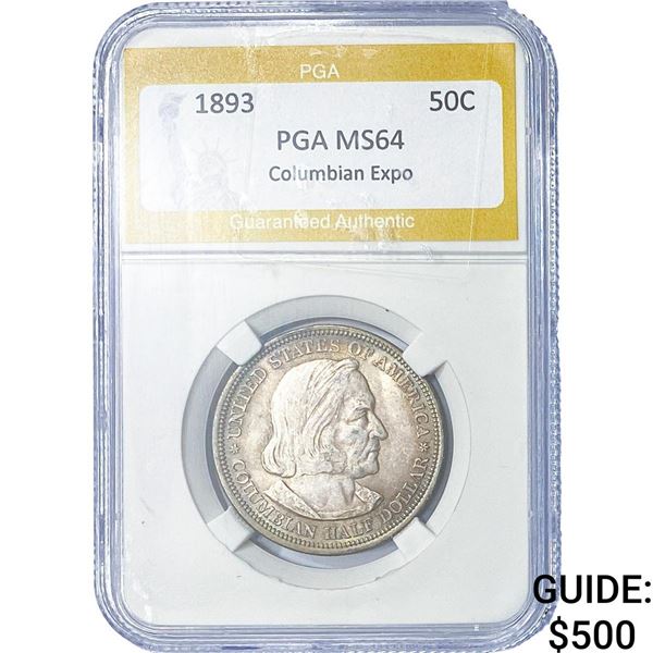1893 Columbian Expo Half Dollar PGA MS64