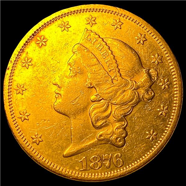 1876 Gold $20 Liberty Head Double Eagle  CLOSELY UNCIRCULATED