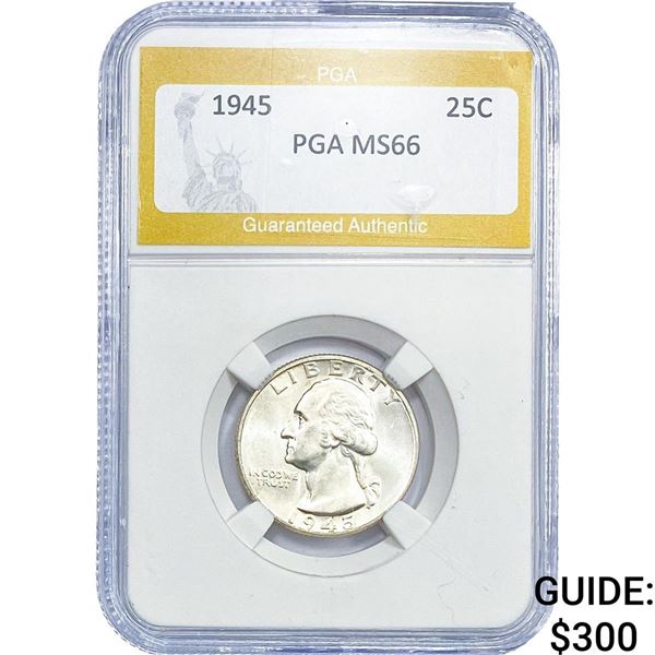 1945 Washington Silver Quarter PGA MS66