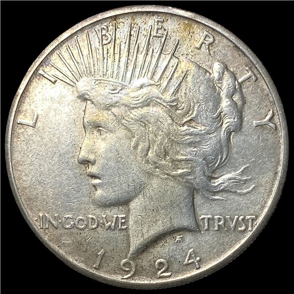 1924-S Silver Peace Dollar NEARLY  UNCIRCULATED
