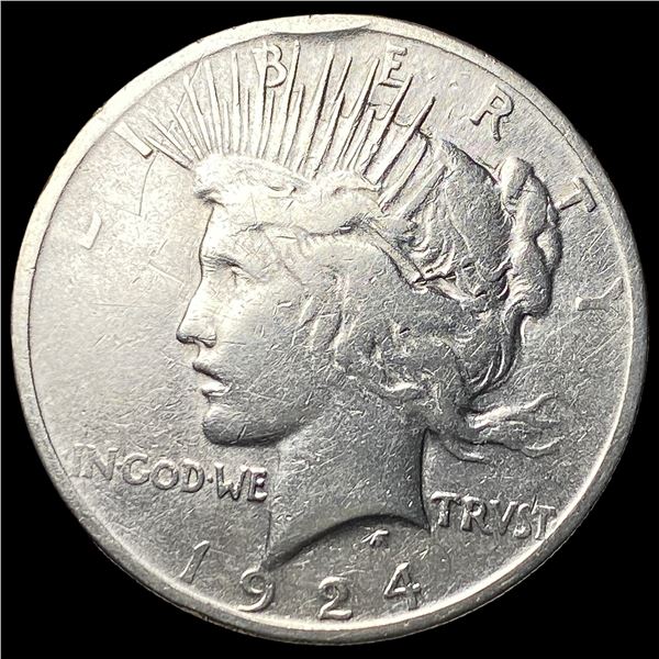1924 Silver Peace Dollar ABOUT UNCIRCULATED