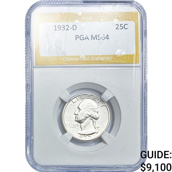 1932-D Washington Silver Quarter PGA MS64