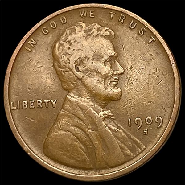 1909-S Lincoln Wheat Cent NEARLY UNCIRCULATED