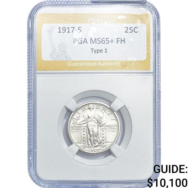 1917-S Standing Liberty Quarter PGA MS65+ FH  Type 1
