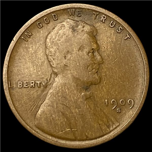 1909-S Lincoln Wheat Cent NICELY CIRCULATED