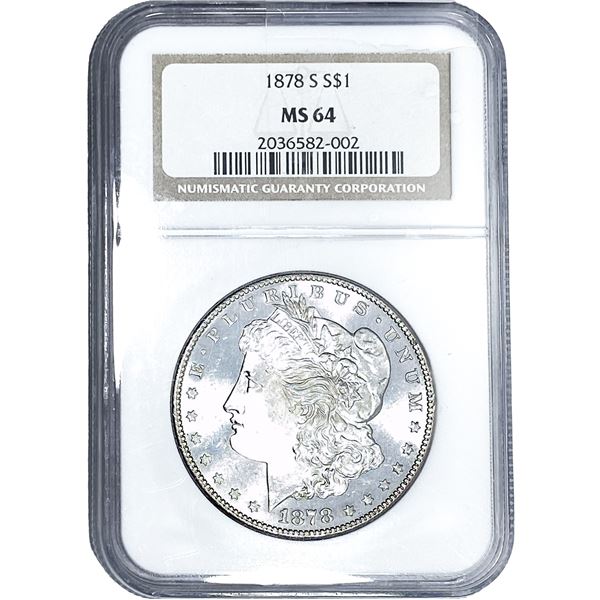 1878-S Morgan Silver Dollar NGC MS64