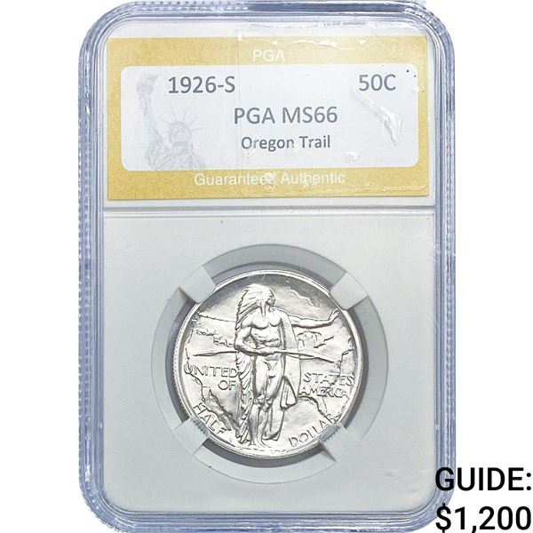 1926-S Oregon Trail Half Dollar PGA MS66