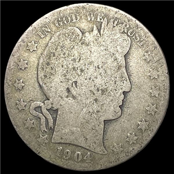 1904-S Silver Barber Half Dollar NICELY  CIRCULATED