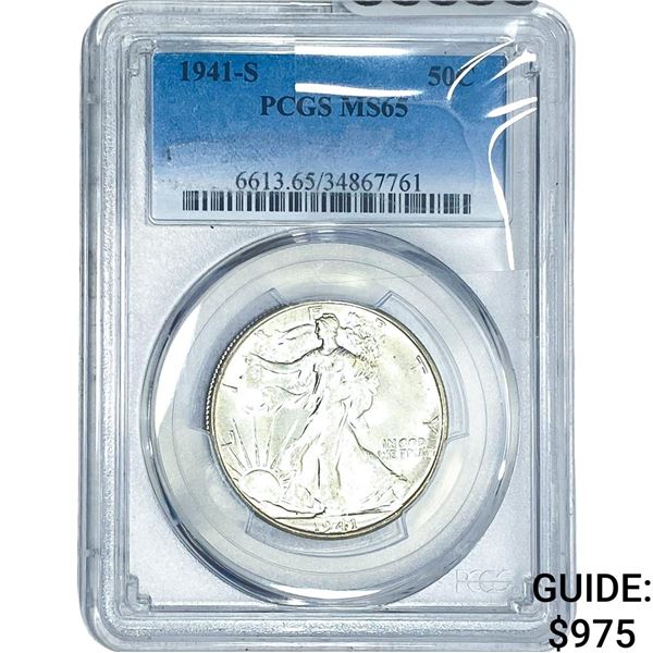 1941-S Walking Liberty Half Dollar PCGS MS65