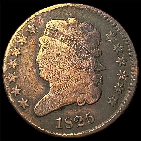 1825 Classic Head Half Cent HIGH GRADE