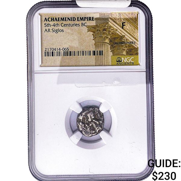 Achaemenid Empire 5th-4th Cent. BC Silver  Siglos NGC F