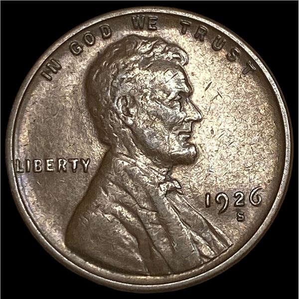 1926-S Lincoln Wheat Cent NEARLY UNCIRCULATED