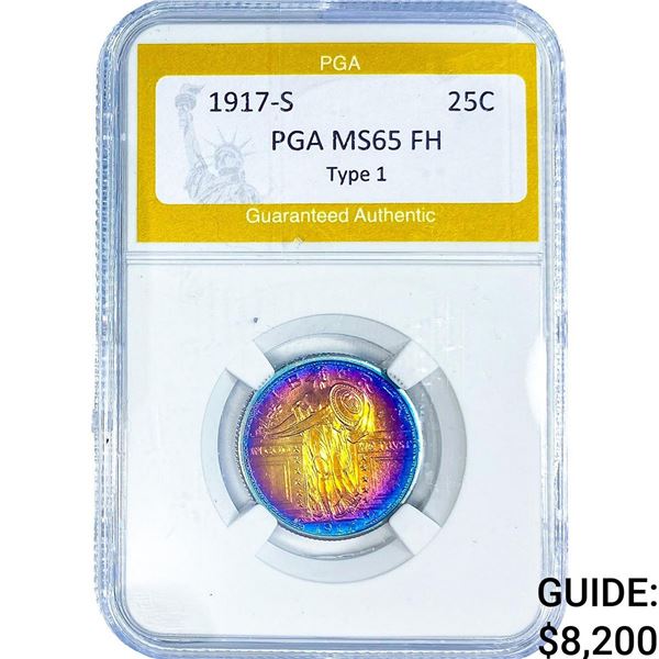 1917-S Standing Liberty Quarter PGA MS65 FH  Type 1