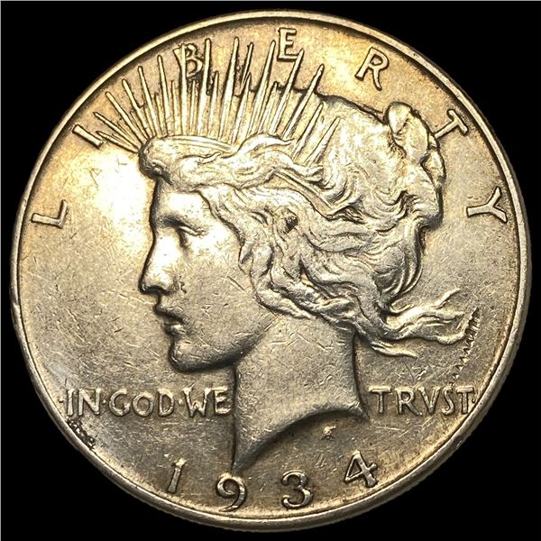 1934 Silver Peace Dollar NEARLY UNCIRCULATED