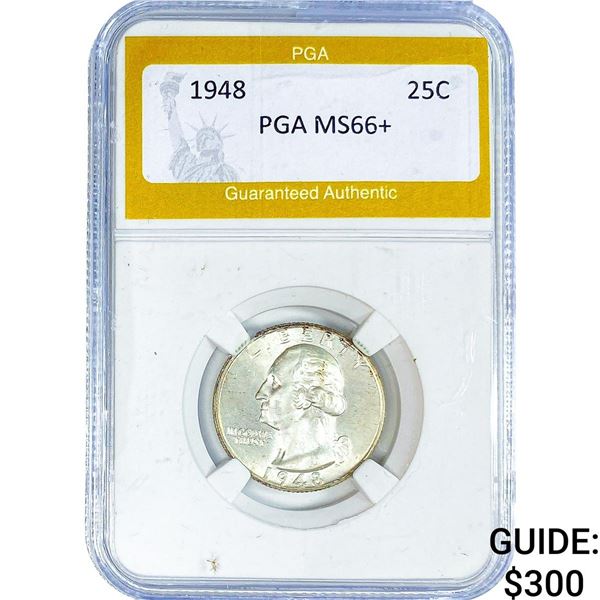 1948 Washington Silver Quarter PGA MS66+